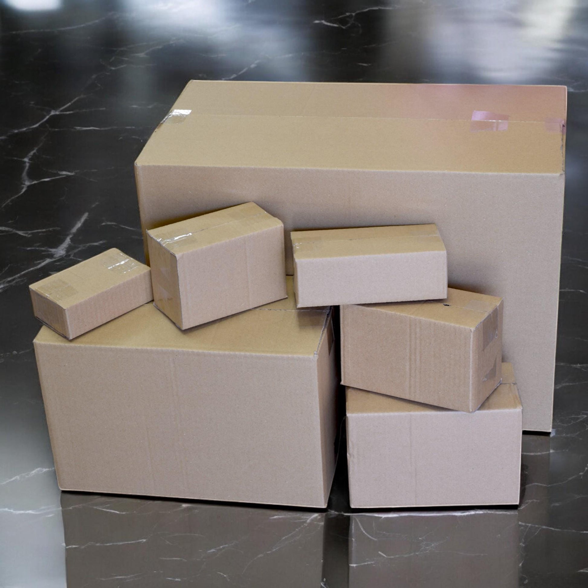 Various Size Boxes Shipping Cartons, Heavy Duty Corrugated Material (Multiple Sizes, Custom Options, Ecommerce & Personal Use)