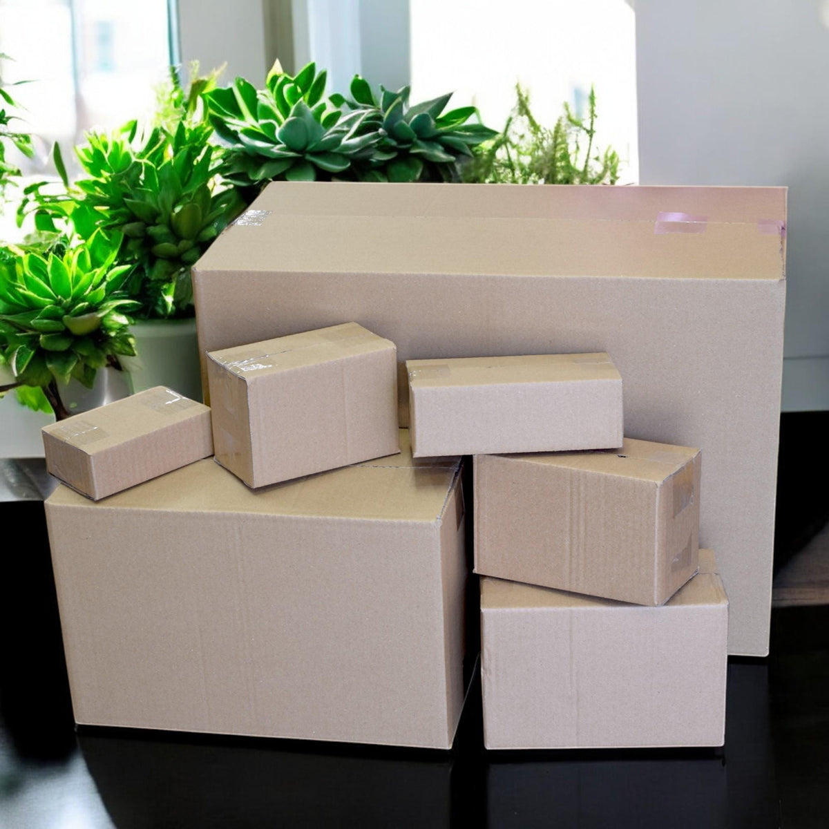 Various Size Boxes Shipping Cartons, Heavy Duty Corrugated Material (Multiple Sizes, Custom Options, Ecommerce & Personal Use)
