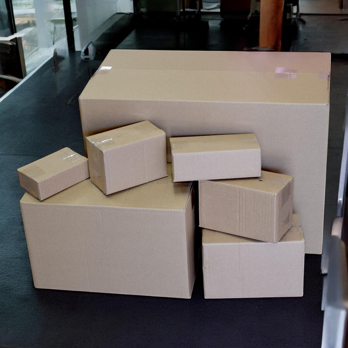 Various Size Boxes Shipping Cartons, Heavy Duty Corrugated Material (Multiple Sizes, Custom Options, Ecommerce & Personal Use)