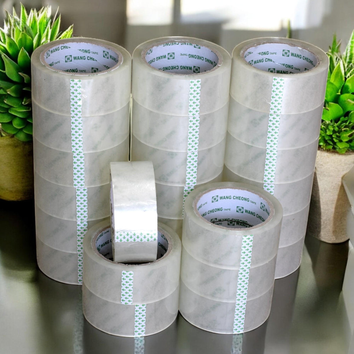 Clear Packing Tape Shipping Supply, Strong Adhesion Seal (1.88 Inch x 75 Yards, Tear Resistant, Clear Film)