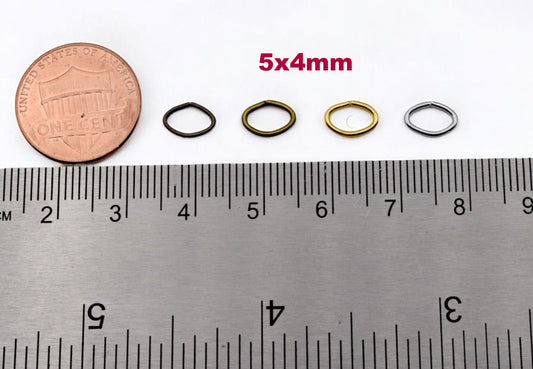 Bulk Plated Open Oval Jump Rings – 4 Colors, Gold, Silver, Black, Antique Green 6,000 for 8mm  12,000 Pcs for 5mm jewelry...