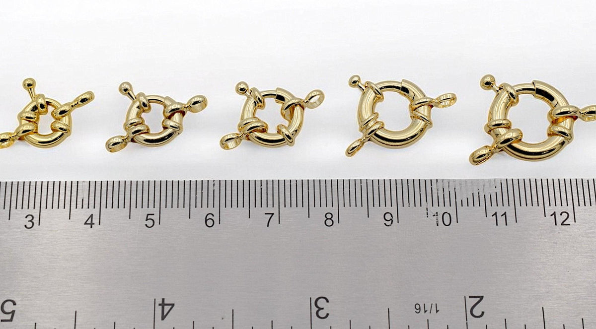 Gold Filled Alternative Findings Spring Ring Clasps Secure Elegant Jewelry Fasteners Sizes 9mm to 15mm 14K Findings Jewelr...