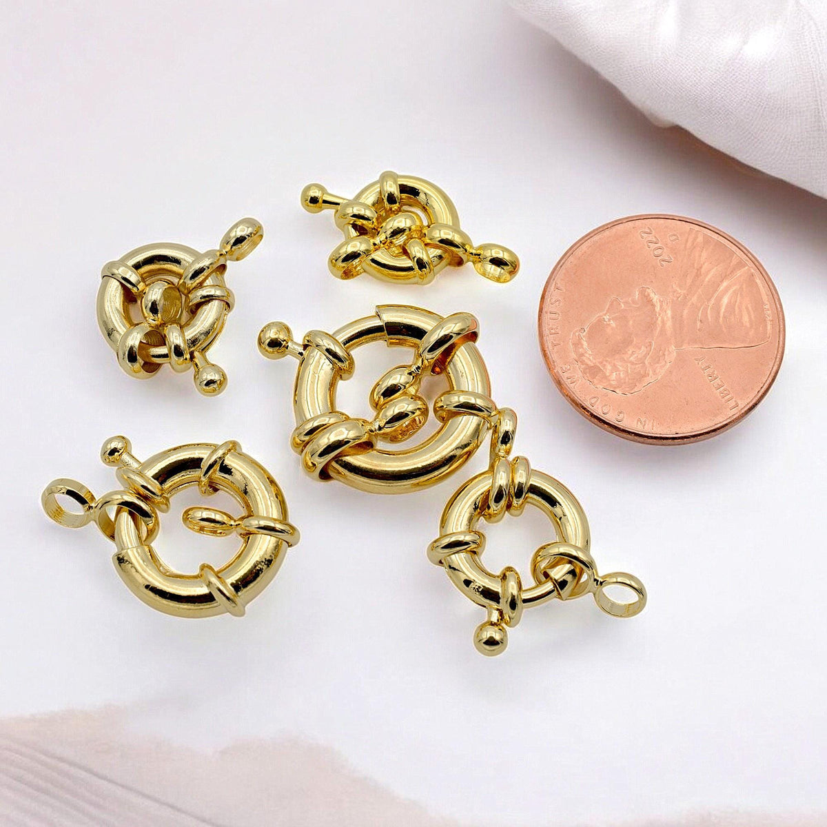 Gold Filled Alternative Findings Spring Ring Clasps Secure Elegant Jewelry Fasteners Sizes 9mm to 15mm 14K Findings Jewelr...