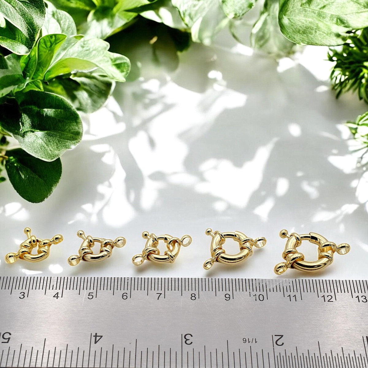 Gold Filled Alternative Findings Spring Ring Clasps Secure Elegant Jewelry Fasteners Sizes 9mm to 15mm 14K Findings Jewelr...