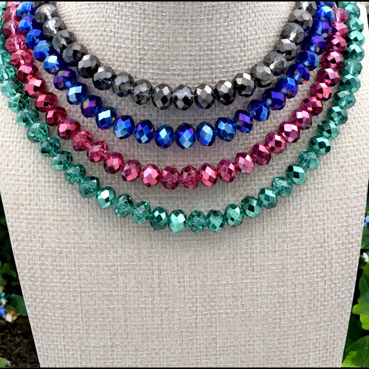 Faceted Crystal Rondelle Beads, Strands for Jewelry Making, Shiny Spacer Beads, DIY Bracelet Necklace Supplies, Gemstone C...