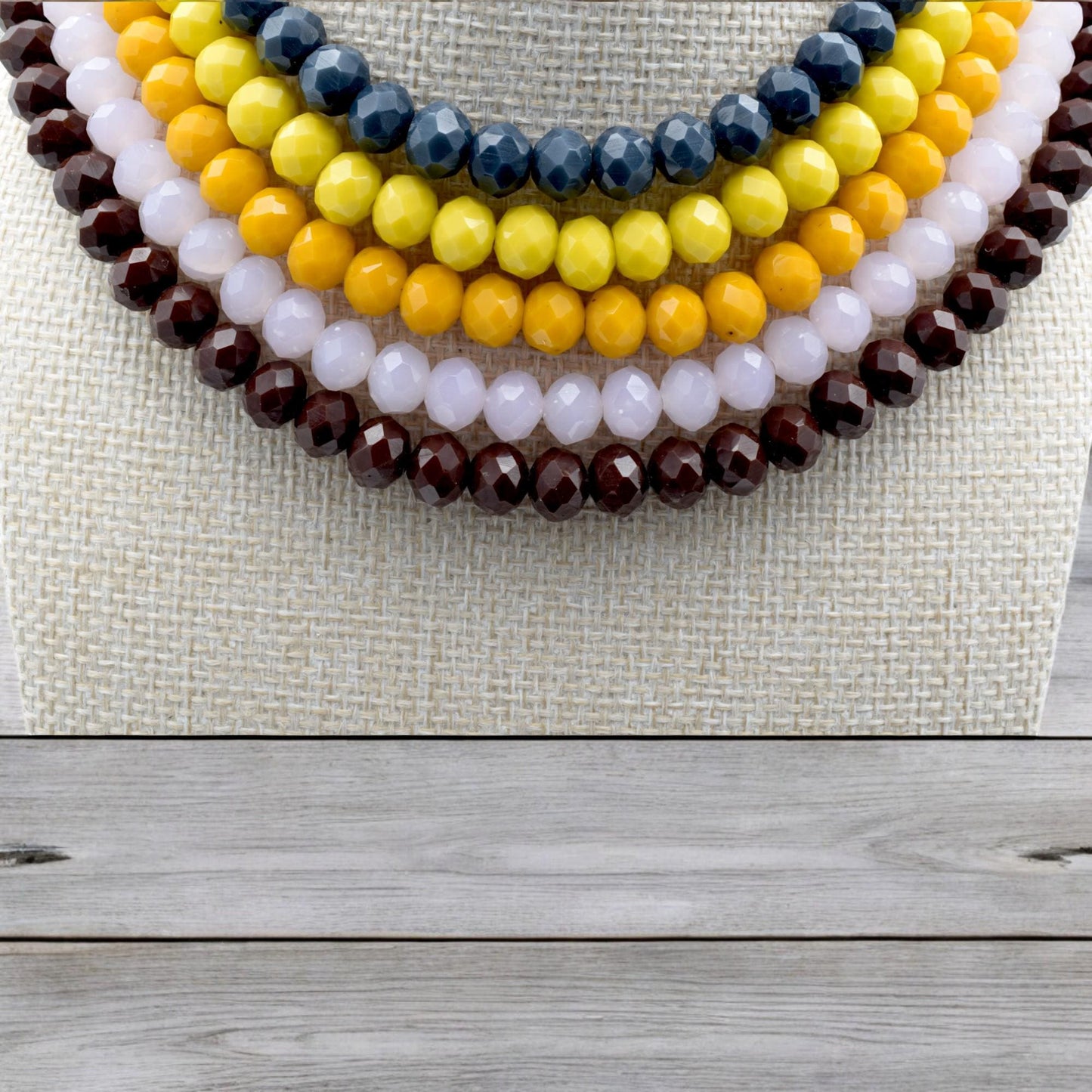 Rondelle Beads 8mm Faceted Crystal - Multicolor Glossy Finish, Bold Palette, Jewelry Making, DIY Craft Supplies