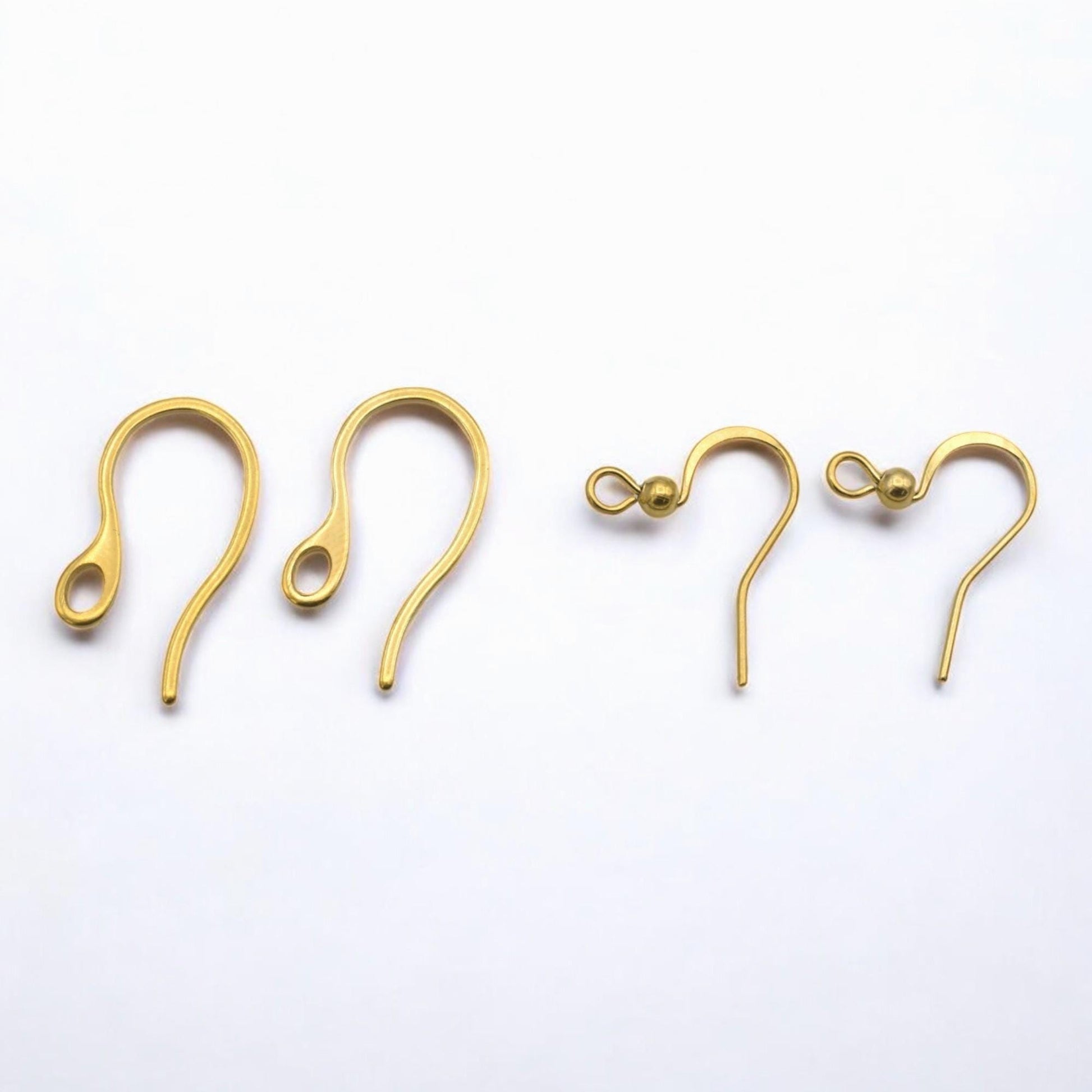 Stainless Steel Gold Plated Earring Hooks – Hypoallergenic Wires for DIY Jewelry Making, Fishhook and Kidney Ear Wires 12...