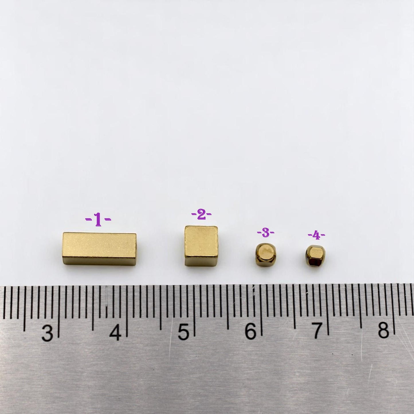 Gold-Plated Stainless-Steel Spacer Beads Shapes, Box, Cube, and Bar Spacers for Jewelry Making, DIY Bracelet & Necklace Findings.