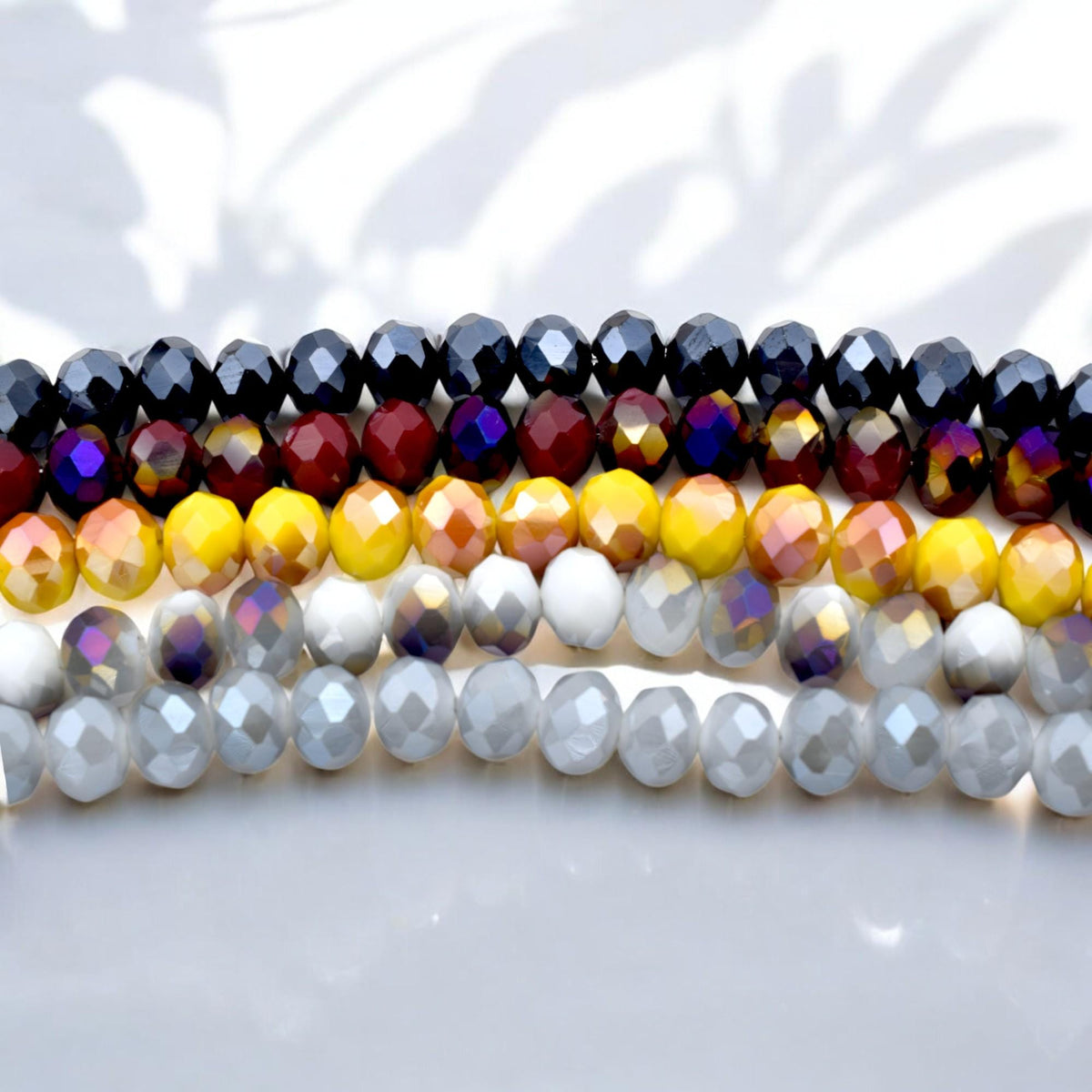AB Crystal Beads – Faceted Rondelle Beads in Mixed Bold Colors, Sparkling Beads for DIY Jewelry Making, Bracelet & Earring...