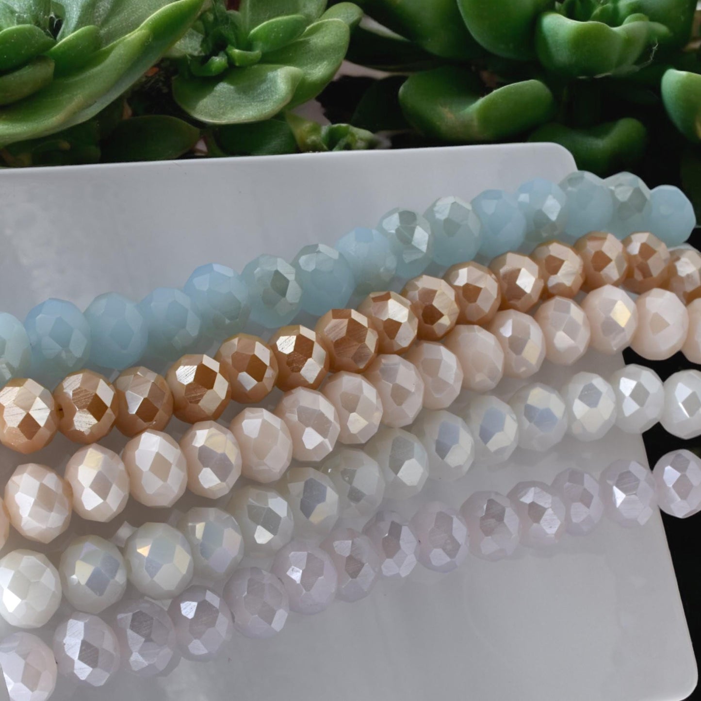AB Crystal Rondelle Beads – Faceted Beads in Pastel Mix Colors, Sparkle Beads for Jewelry Making, DIY Bracelet & Necklace...