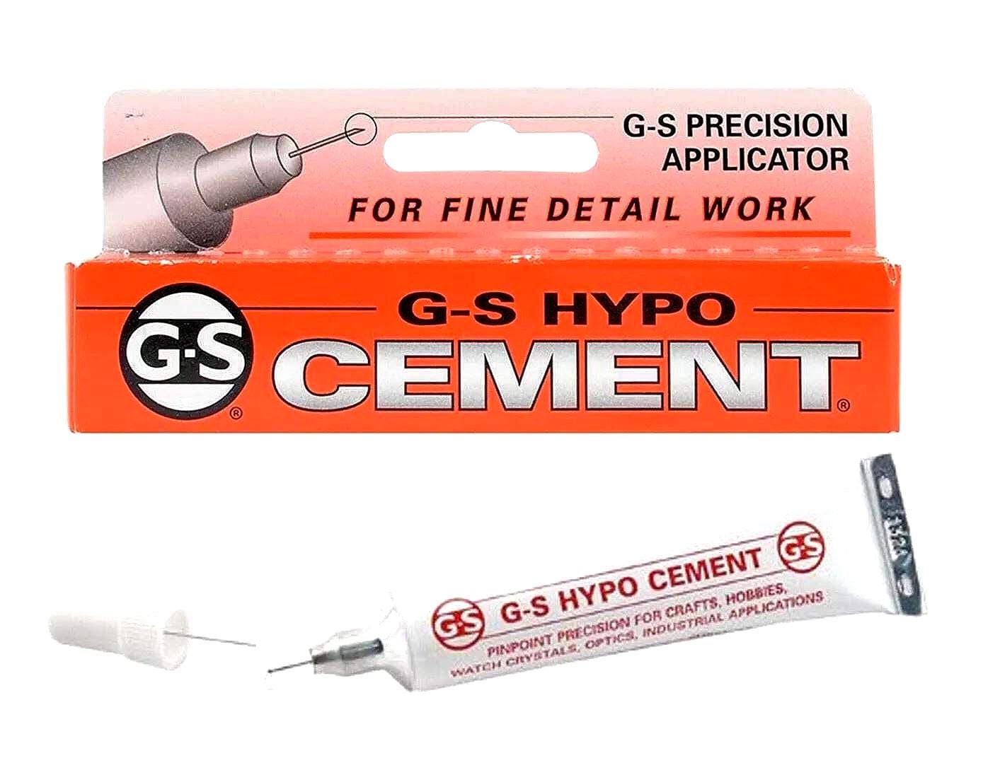 G-S Hypo Cement, Precision Applicator, Clear Drying Flexible Bond (0.3 oz)