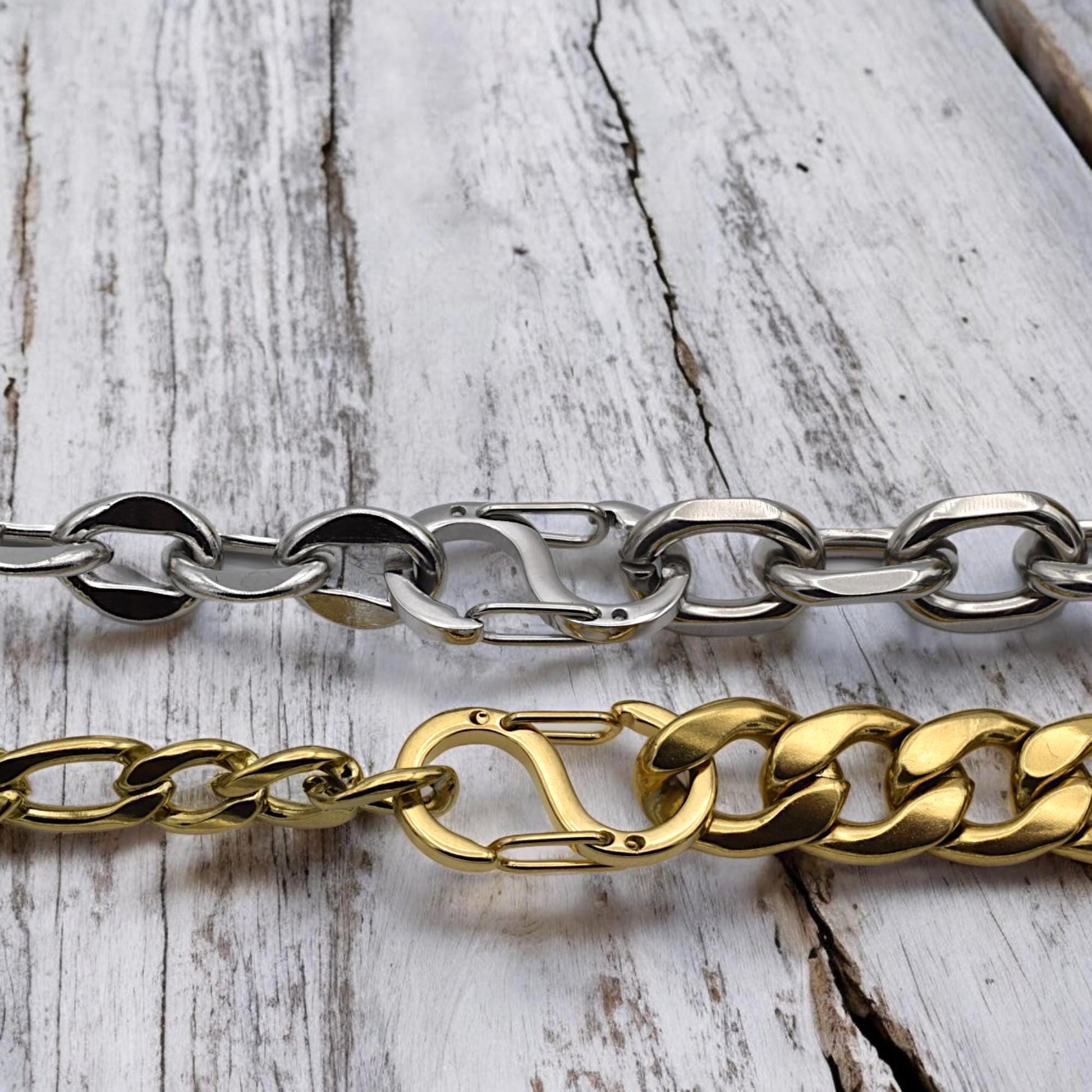 Stainless Steel S Shaped Double Clasp Connector Gold & Silver Jewelry Findings, Strong Lock Hook for Necklaces, Bracelets...