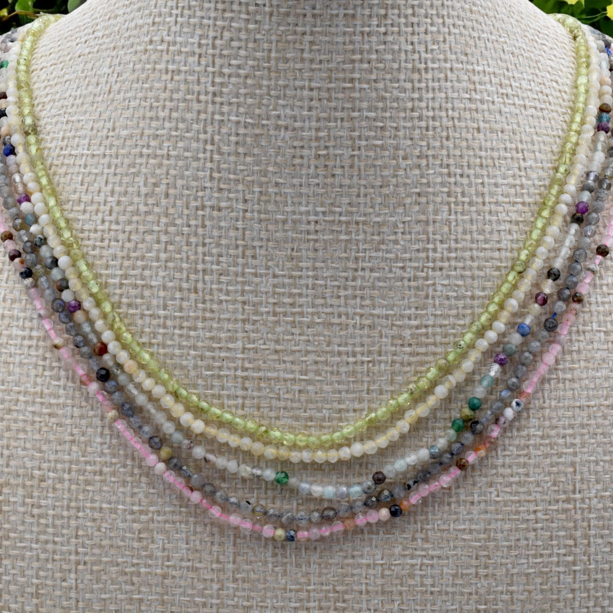 2.5mm Natural Gemstone Beads – Faceted Round Mixed Stone Beads for Dainty Jewelry, Micro Gem Beads Strand, jewelry making...