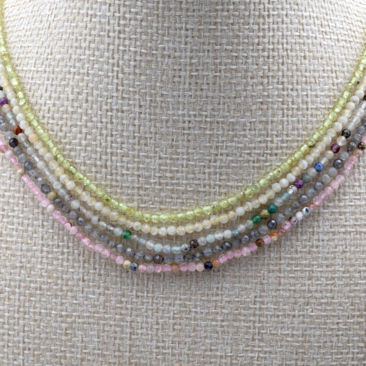 2.5mm Natural Gemstone Beads – Faceted Round Mixed Stone Beads for Dainty Jewelry, Micro Gem Beads Strand, jewelry making...
