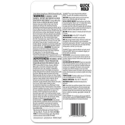 Quick Hold E6000 Craft Adhesive Glue 2oz – Fast Dry, Clear, Waterproof, Acid Free for Jewelry, Metal, Glass, Wood & Cerami...