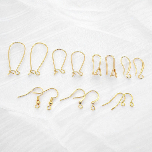 Wholesale Fish Hook Earrings: Gold Tone Electroplated Wire - Tarnish Resistant, Core, Jewelry Making Supplies