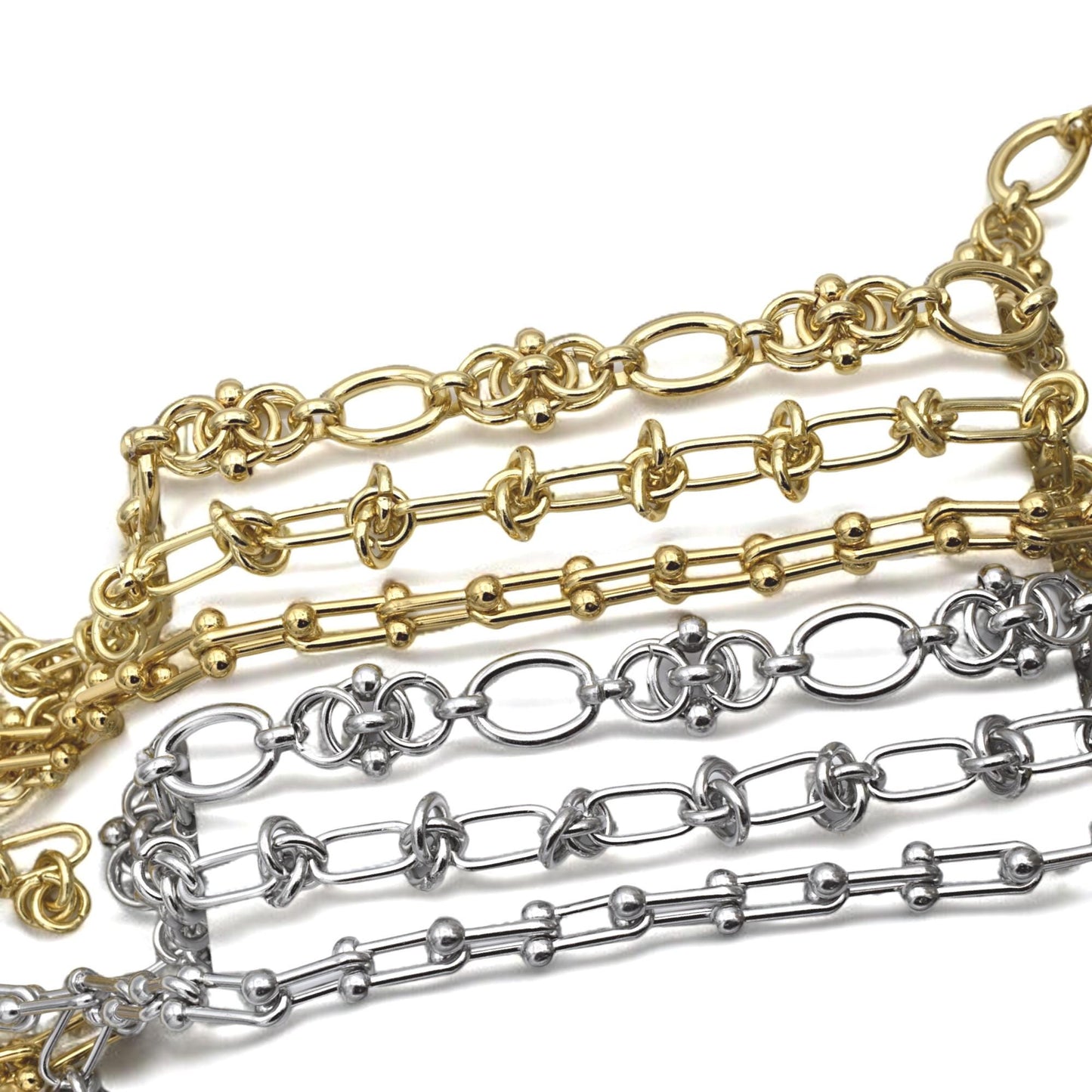 Stainless Steel Chunky Chain Link Necklace or Bracelet Silver and Gold Plated Chains – DIY Jewelry Supplies, Accessories....