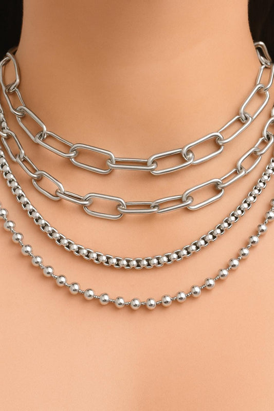 Chain For Jewelry: Stainless Steel Paper Clip, Ball & Link Chains | Silver Tone, Customizable | Sold By The Yard Or Roll