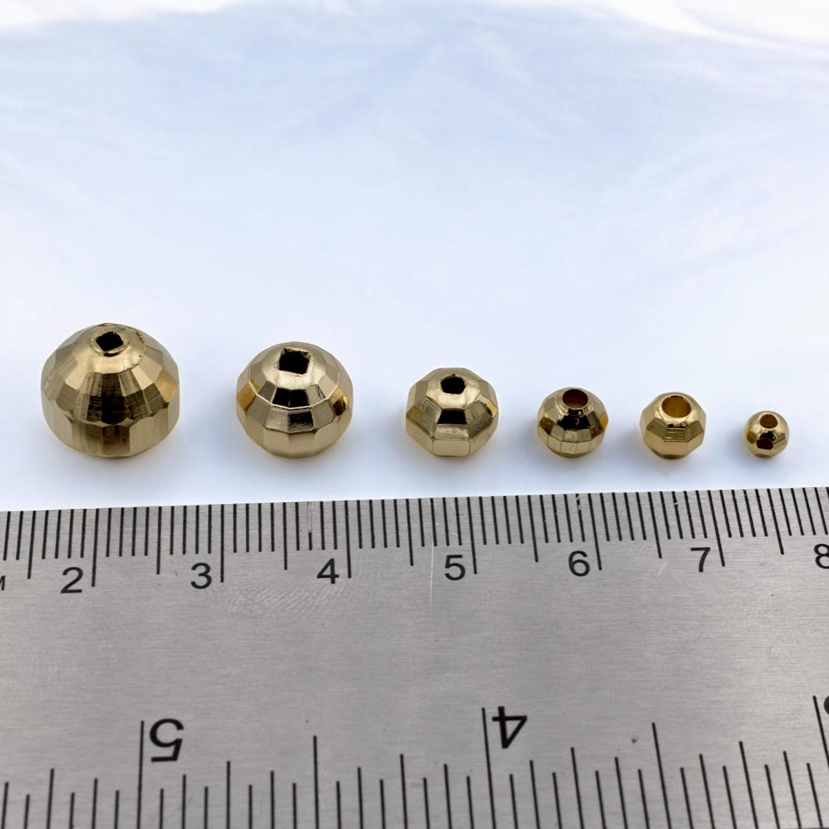 18k Gold Filled Alternative Beads Square Cut, Multi-Size 4-12mm (Electroplated Base, Tarnish Resistant, Jewelry Components)
