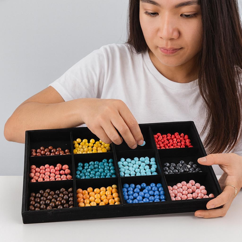 Black Velvet Jewelry Tray Organizer, 12 Compartments, Soft Velvet Interior (14x9.5x1.25 in, Rings & Earrings Storage)