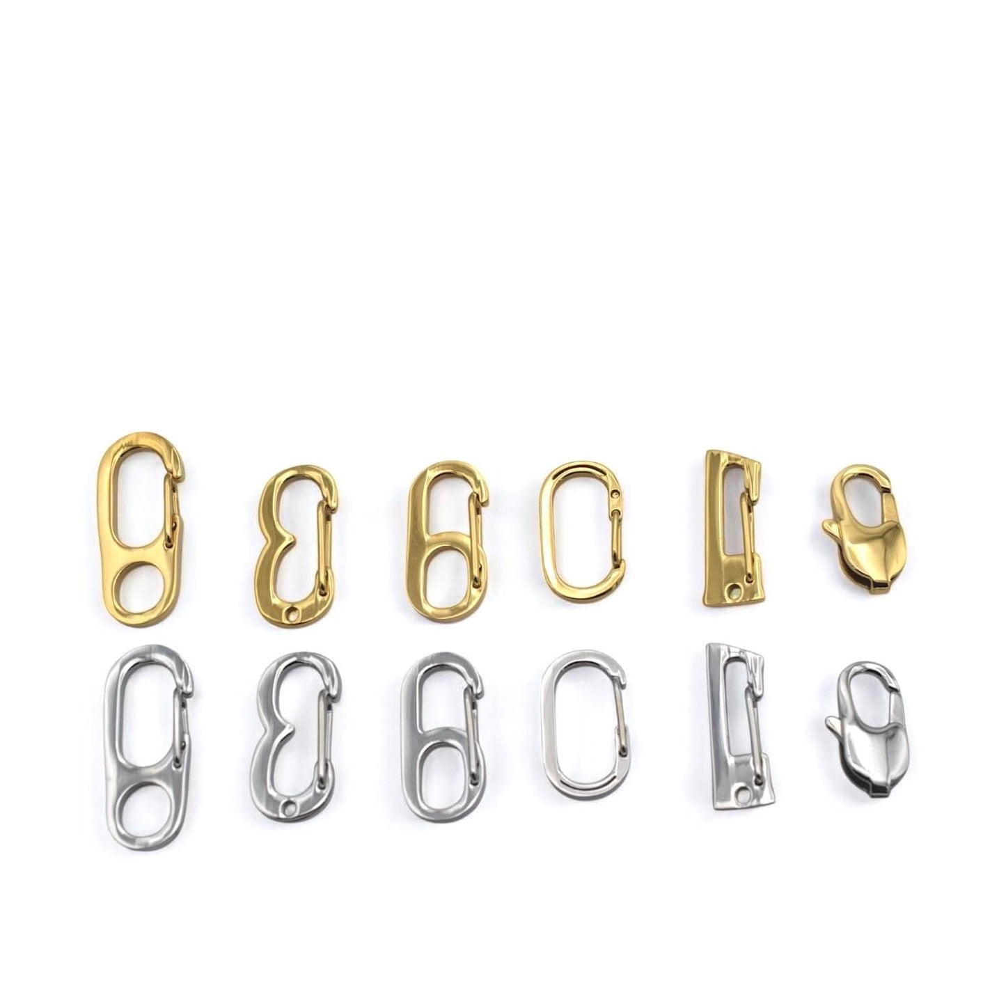 Gold/Silver Stainless Steel Lobster Clasps, Snap Hooks, Carabiner, Jewelry Findings Connectors DIY Necklaces, Bracelets, K...
