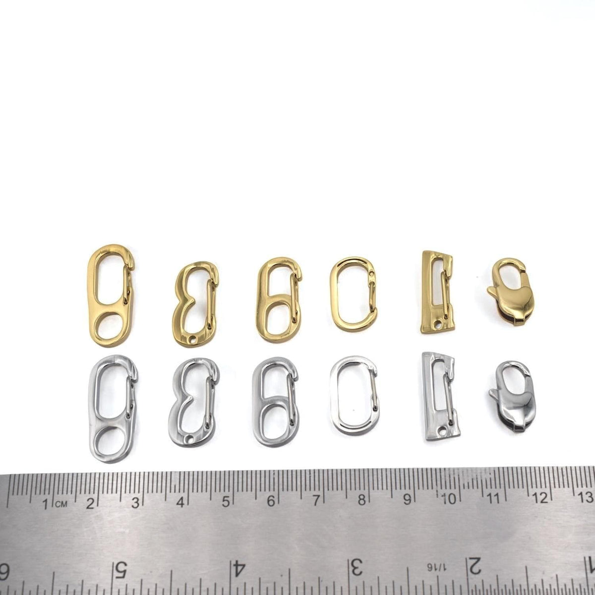 Gold/Silver Stainless Steel Lobster Clasps, Snap Hooks, Carabiner, Jewelry Findings Connectors DIY Necklaces, Bracelets, K...