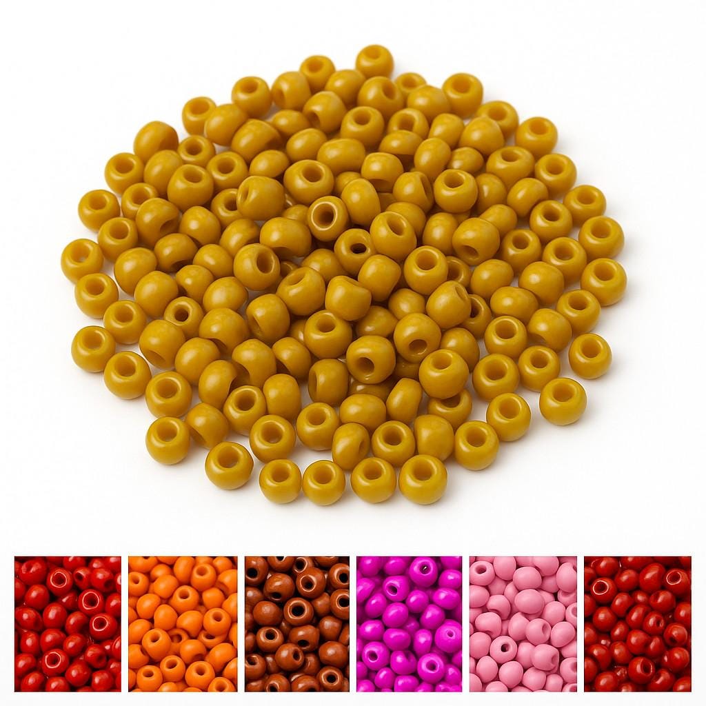 Glass Seed Beads – Size 6/0 Round Beads for DIY Jewelry Making, Earring, Bracelet, Necklace, Waist Beads, Anklets, Craft S...
