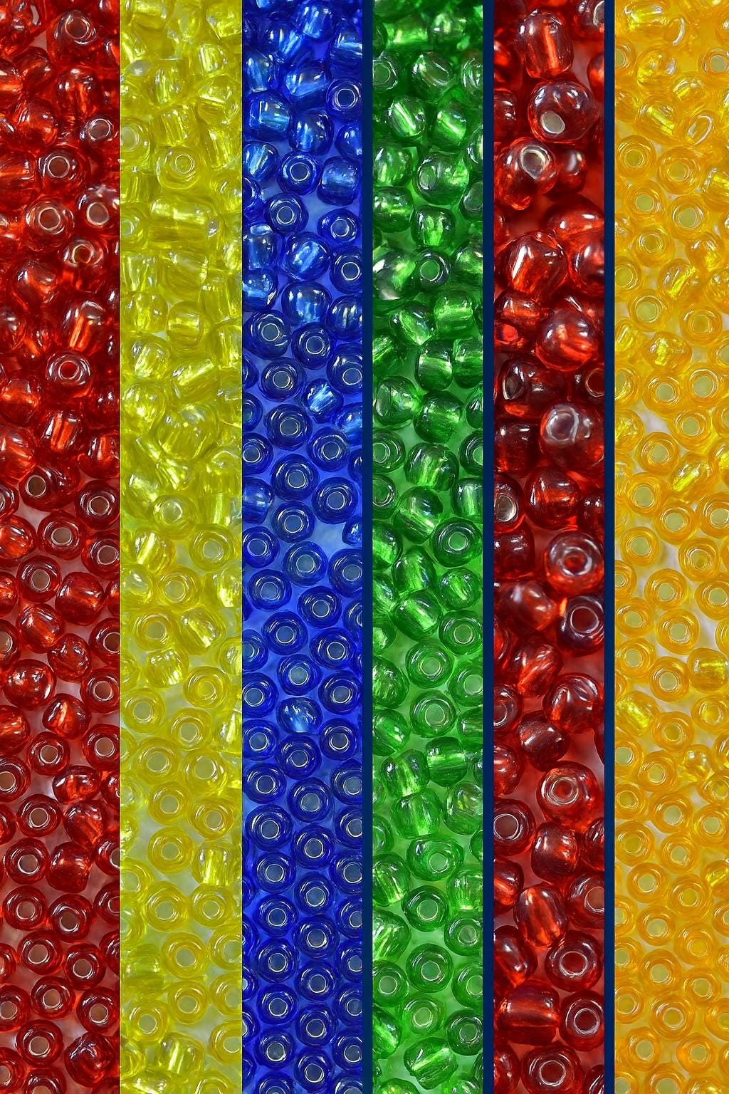 Glass Seed Beads - Multi Color Size 6/0 - Round Loose Beads for Jewelry Making, Craft Supplies, Approx 3-4mm