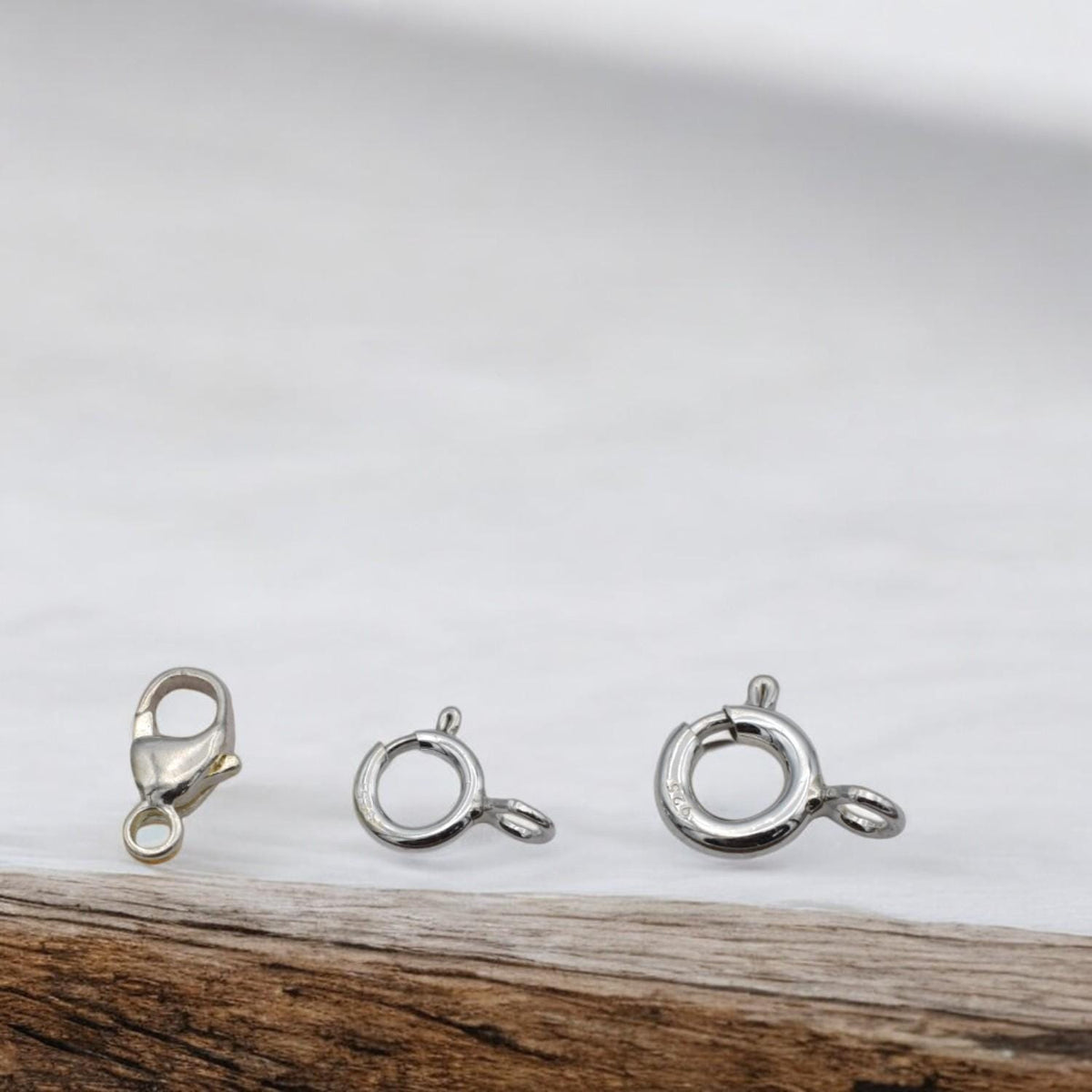 925 Sterling Silver Lobster Spring Ring Clasps Jewelry Findings, Necklace & Bracelet Closures (4-8mm Sizes, Durable, Craft Supplies)