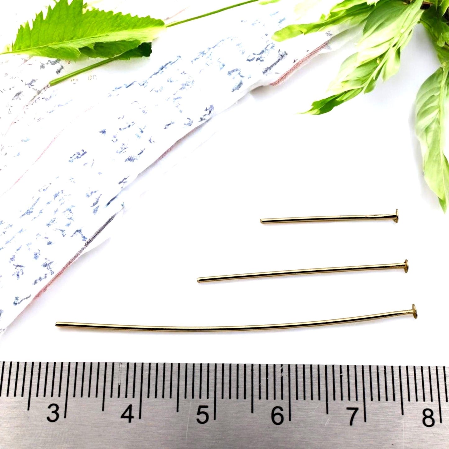 Gold Filled Alternative Head Pins, Flat Back Jewelry Supplies, DIY Earrings Supplies, Jewelry Findings, Craft Wire Pins