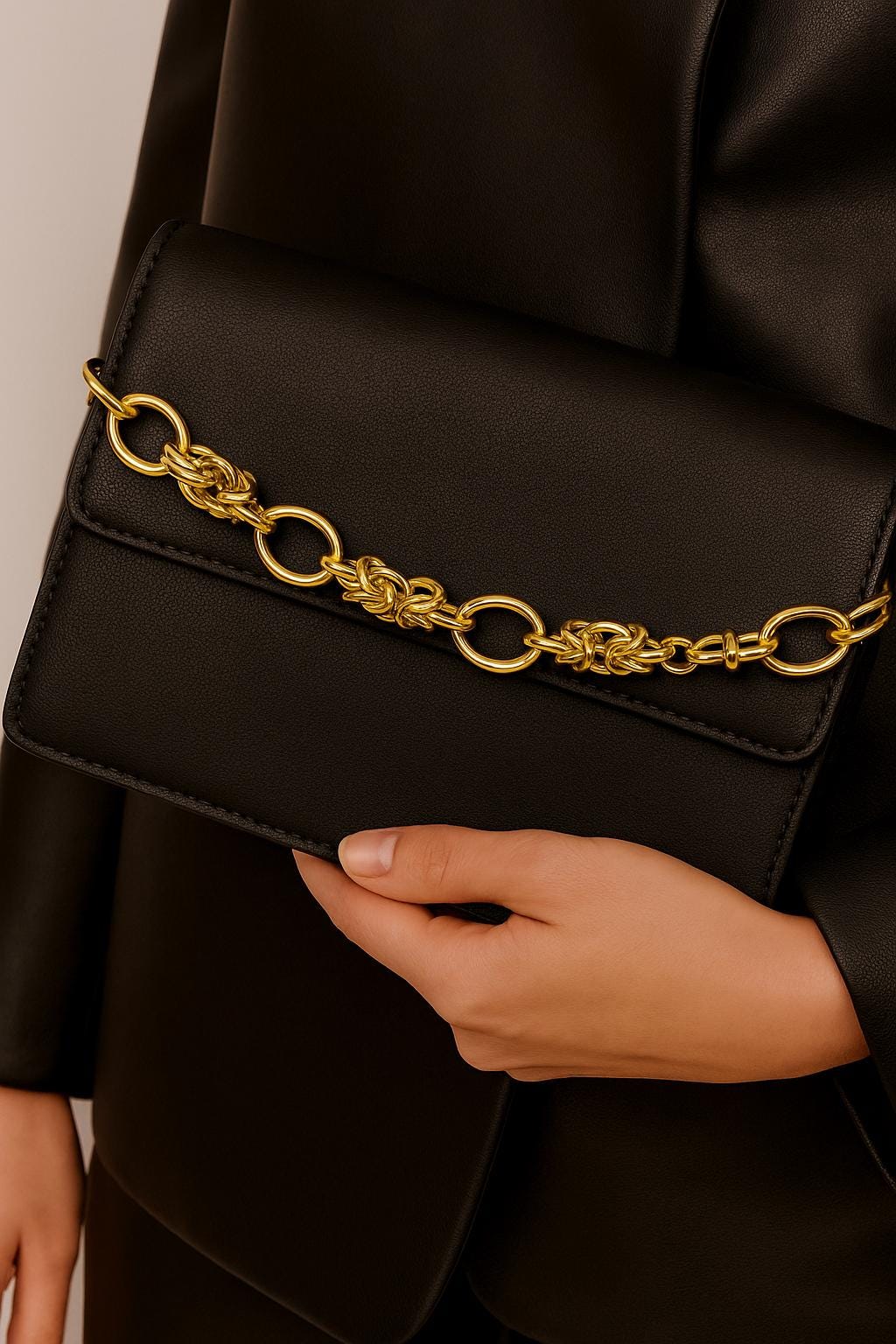 Gold And Silver Oval Link Chain, Textured Stainless Steel (Heavy Duty Links, Gold Finishing, Sold By Yard)