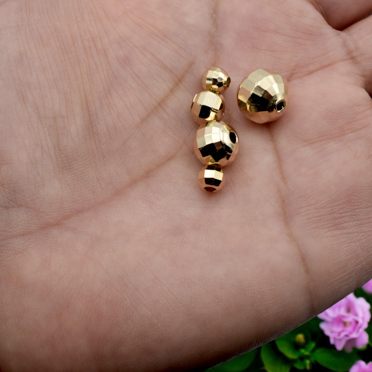 18k Gold Filled Alternative Beads Square Cut, Multi-Size 4-12mm (Electroplated Base, Tarnish Resistant, Jewelry Components)