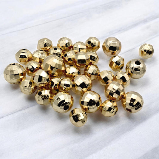 18k Gold Filled Alternative Beads Square Cut, Multi-Size 4-12mm (Electroplated Base, Tarnish Resistant, Jewelry Components)