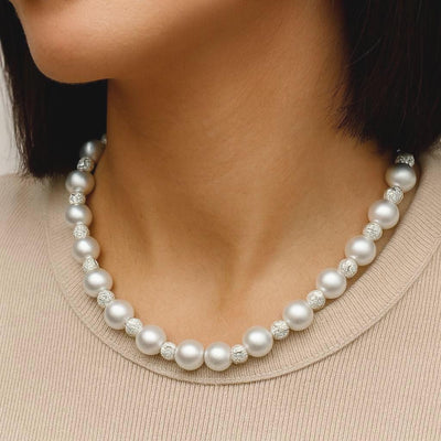 925 Sterling Silver Stardust Spacer Beads and Satin Round Textured Big Hole for Jewelry Making Necklace, Bracelet, Earring...