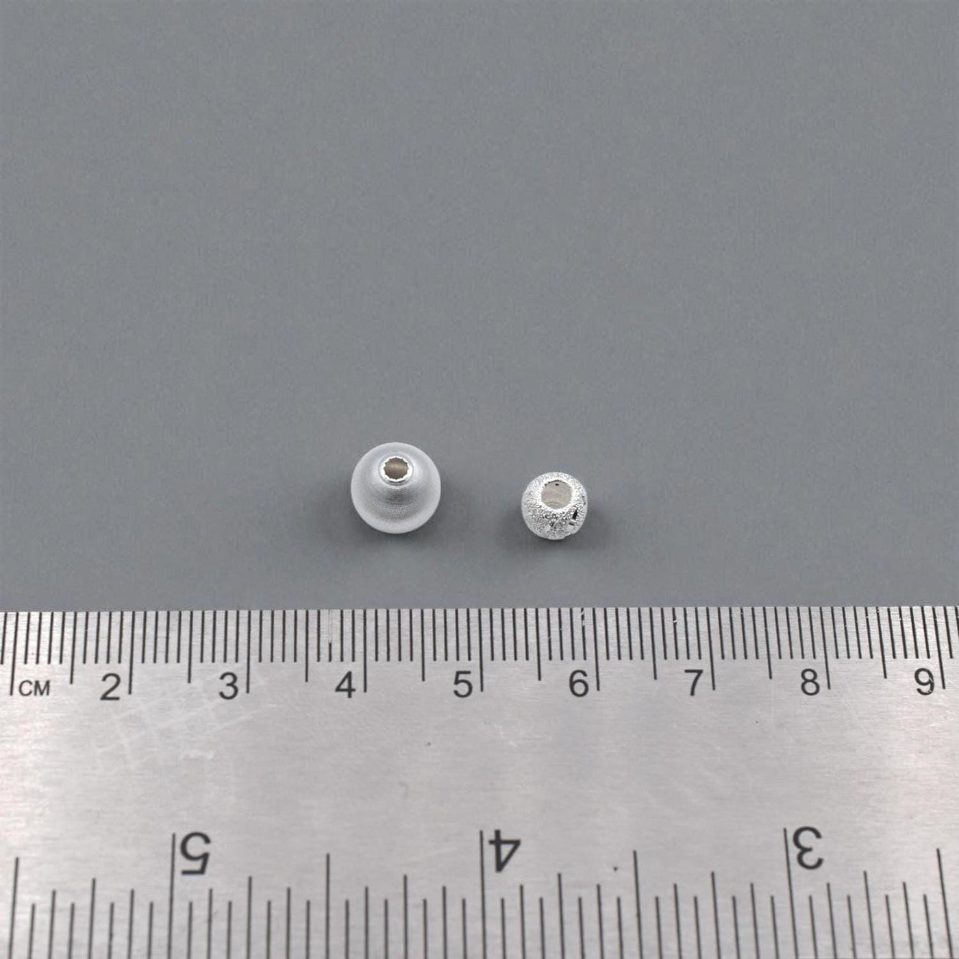 925 Sterling Silver Stardust Spacer Beads and Satin Round Textured Big Hole for Jewelry Making Necklace, Bracelet, Earring...