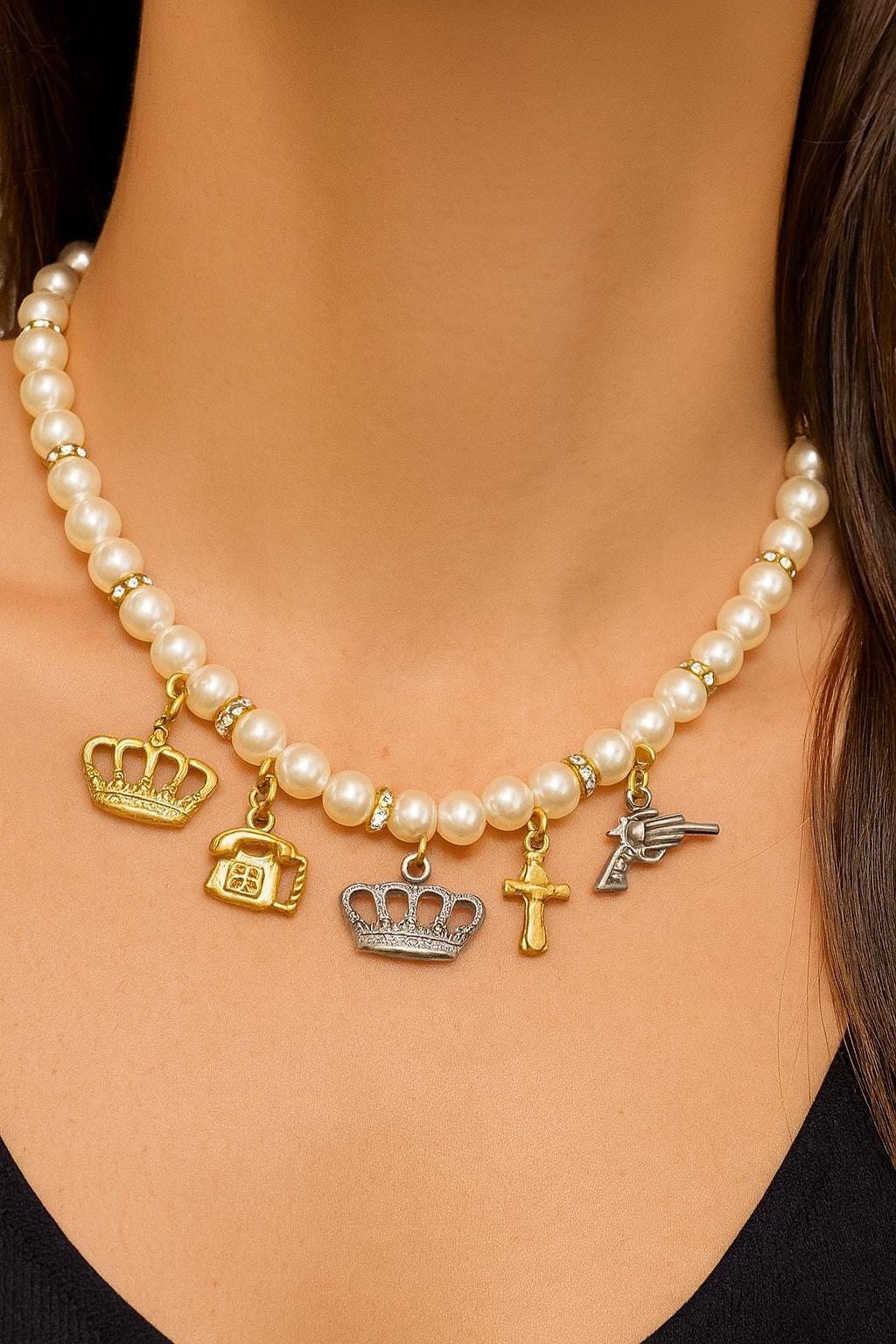 Regal Crown Pendants: Warm Gold & Cool Silver Finish - Lead-Free, Nickel Safe Charms for Jewelry Making