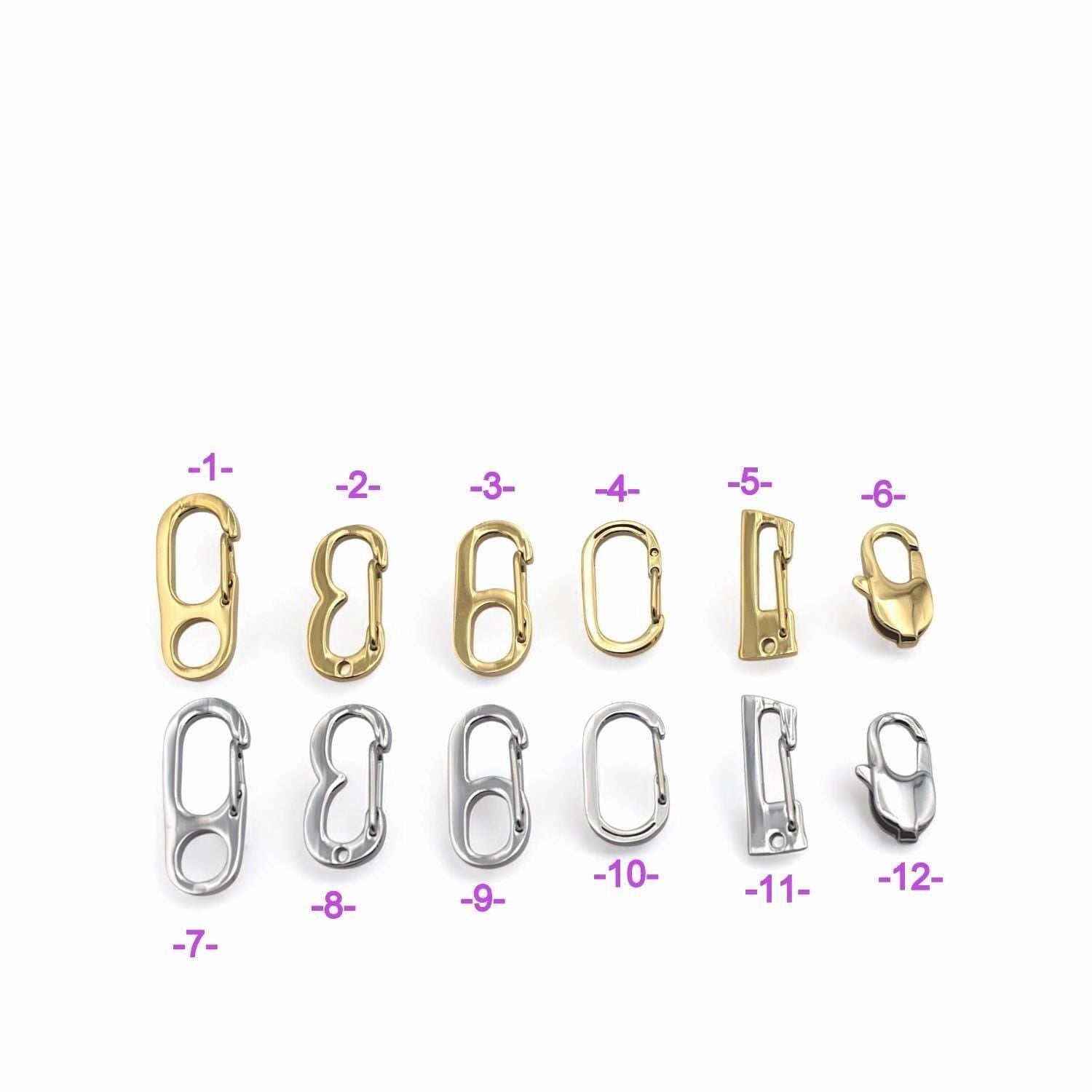 Gold/Silver Stainless Steel Lobster Clasps, Snap Hooks, Carabiner, Jewelry Findings Connectors DIY Necklaces, Bracelets, K...