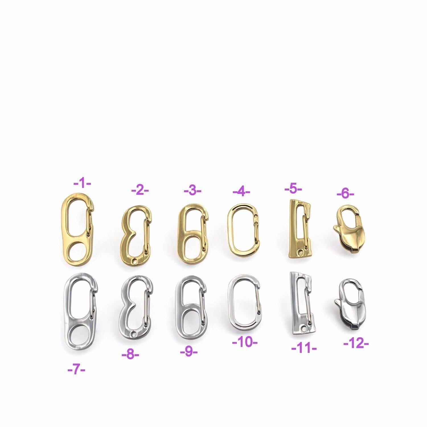 Steel Lobster Clasps Jewelry Findings, Gold & Silver Tone (3 Pieces, Stainless Steel, Smooth Finish, Multi-Purpose Use)