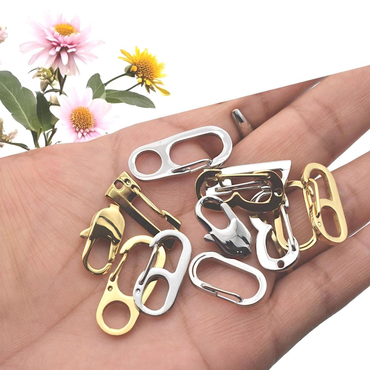 Gold/Silver Stainless Steel Lobster Clasps, Snap Hooks, Carabiner, Jewelry Findings Connectors DIY Necklaces, Bracelets, K...