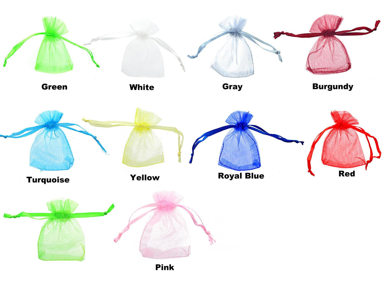Organza Bags Sheer Drawstring Gift Bags: Elegant Multi-Purpose Packaging, Wedding and Jewelry Storage (100 Pieces, Organza Fabric)