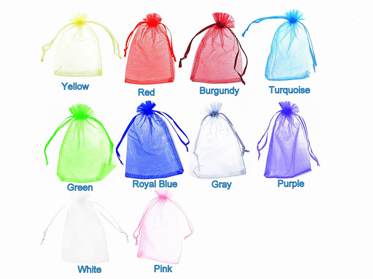 Organza Bags Sheer Drawstring Gift Bags: Elegant Multi-Purpose Packaging, Wedding and Jewelry Storage (100 Pieces, Organza Fabric)