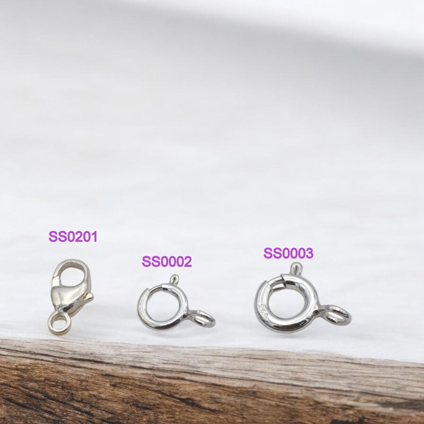 925 Sterling Silver Lobster Spring Ring Clasps Jewelry Findings, Necklace & Bracelet Closures (4-8mm Sizes, Durable, Craft Supplies)