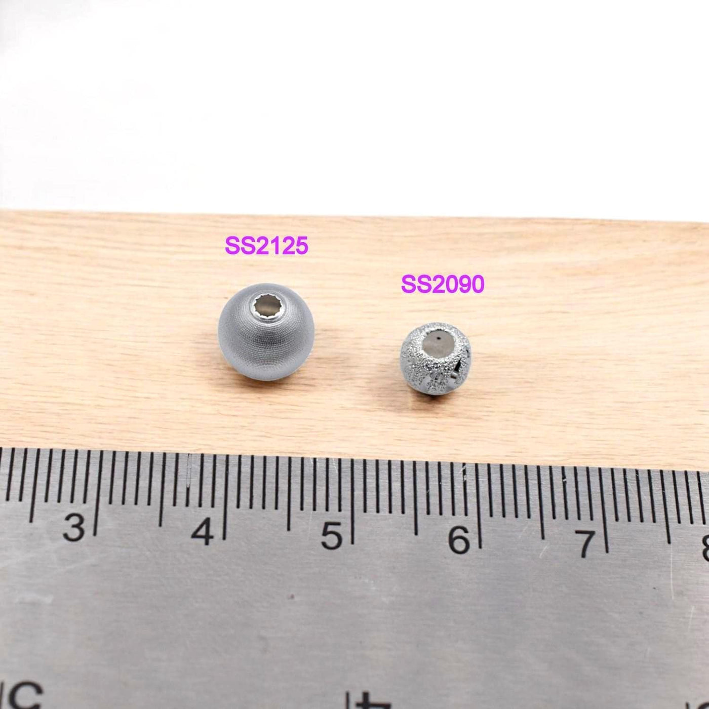 925 Sterling Silver Stardust Spacer Beads and Satin Round Textured Big Hole for Jewelry Making Necklace, Bracelet, Earring...