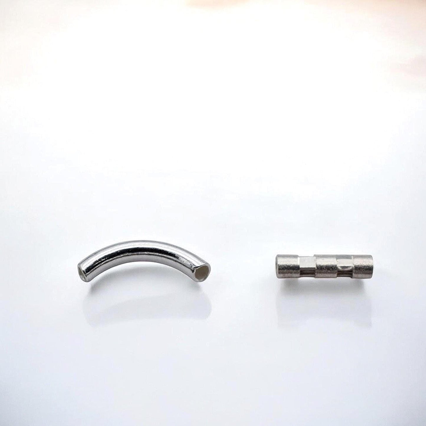 Sterling Silver Tube Beads - Curved and Straight Spacer Tubes - Durable, Tarnish-Resistant, Jewelry DIY Supplies, Easy Stringing