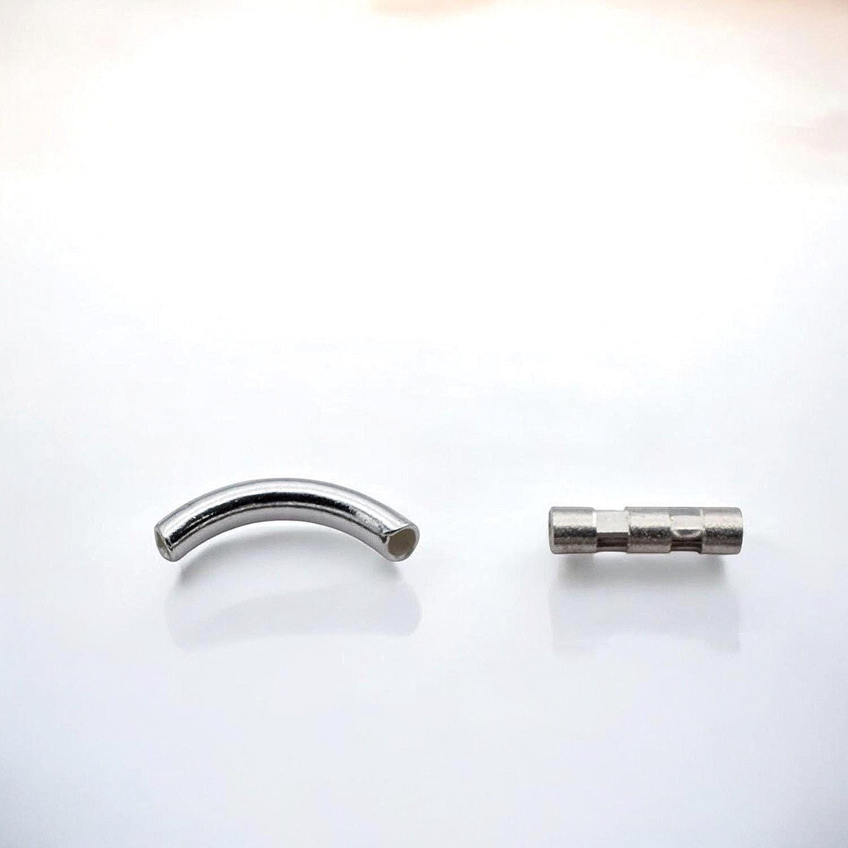 Sterling Silver Tube Beads - Curved and Straight Spacer Tubes - Durable, Tarnish-Resistant, Jewelry DIY Supplies, Easy Stringing
