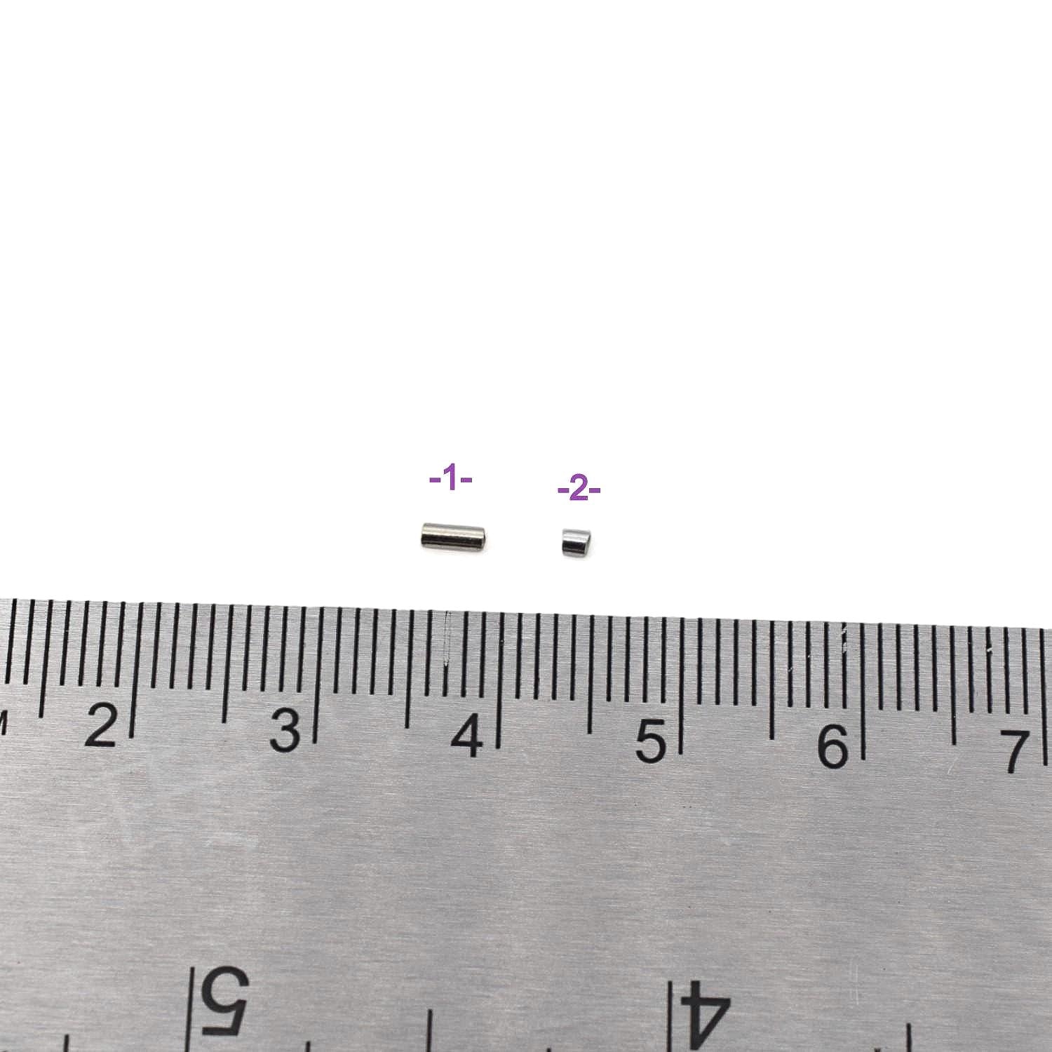 Crimp Bead Tubes Jewelry Findings, Sterling Silver Small Wire Ends (3.5x1.5mm & 1.8x1.5mm, Secure Fasteners, 100 Pieces)