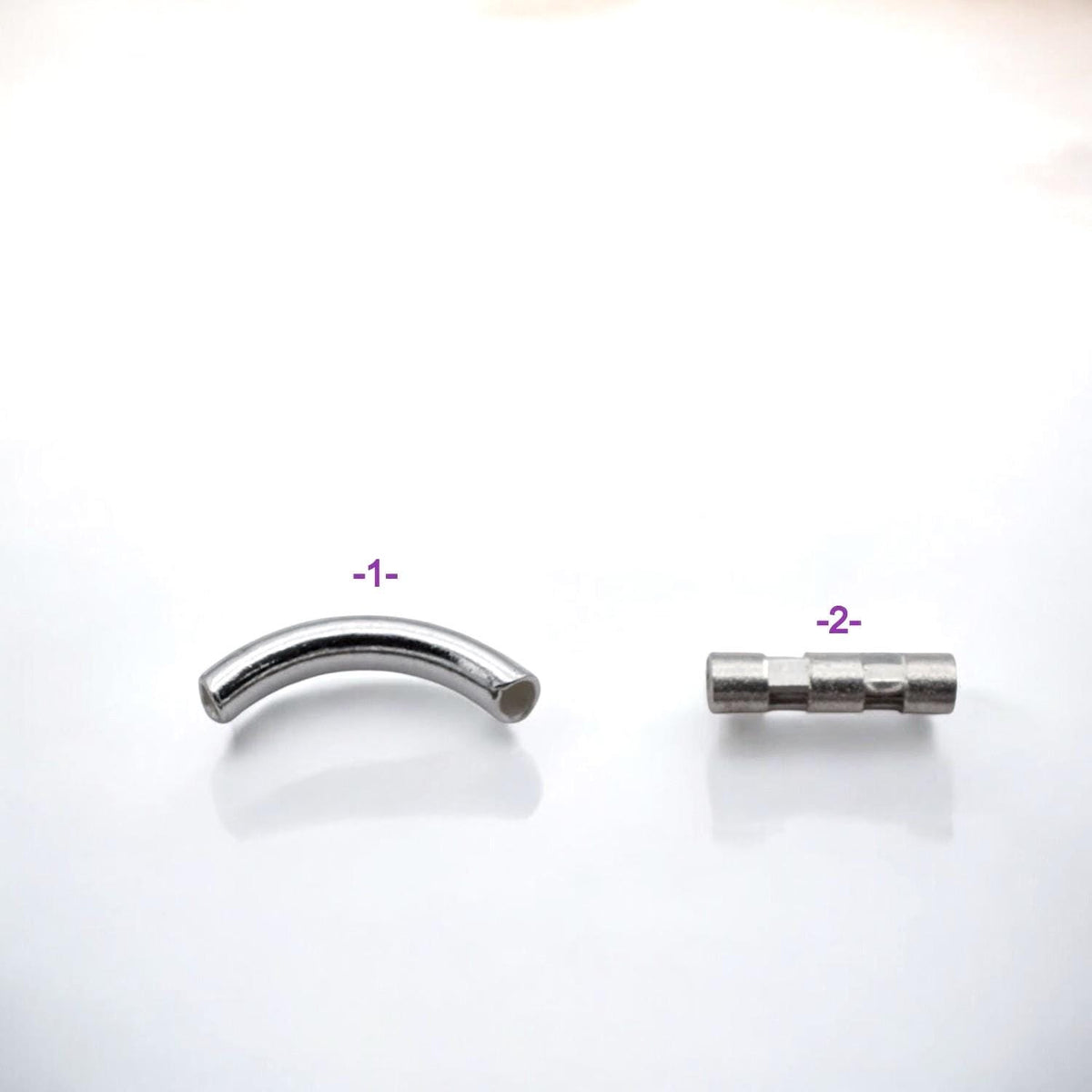 Sterling Silver Tube Beads - Curved and Straight Spacer Tubes - Durable, Tarnish-Resistant, Jewelry DIY Supplies, Easy Stringing