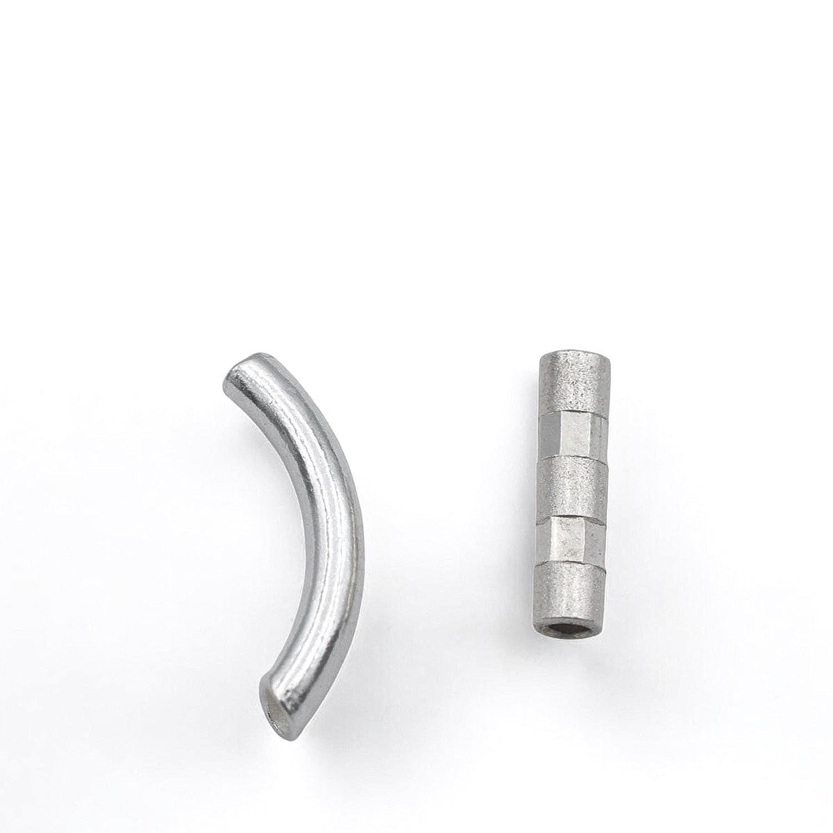 Sterling Silver Tube Beads - Curved and Straight Spacer Tubes - Durable, Tarnish-Resistant, Jewelry DIY Supplies, Easy Stringing