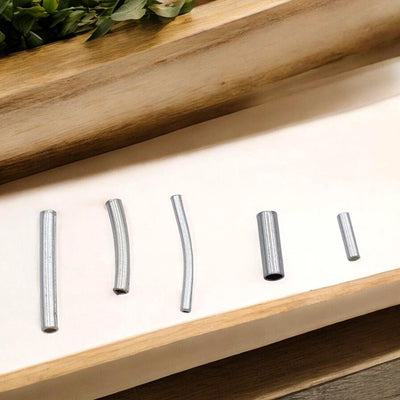 925 Sterling Silver Tube Spacer Beads   Curved & Straight Pipe Beads | Jewelry Making Supplies for Necklaces, Bracelets |...