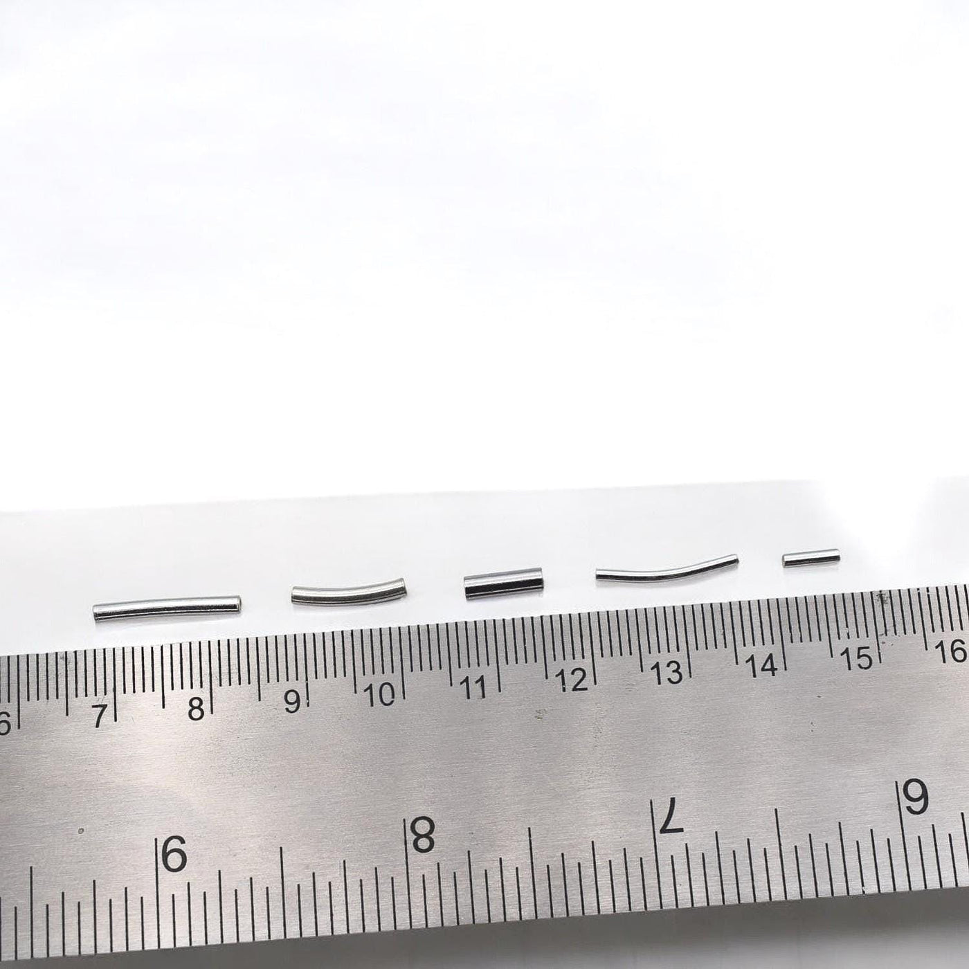 925 Sterling Silver Tube Spacer Beads   Curved & Straight Pipe Beads | Jewelry Making Supplies for Necklaces, Bracelets |...